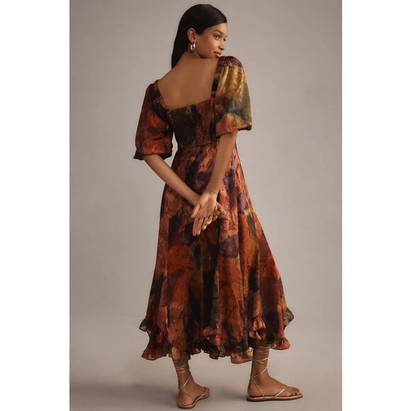 Anthropologie Hutch Twist Front Multicolor Midi Dress - Picture 4 of 8